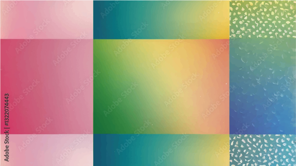 Poster set of colorful smooth gradient backgrounds. versatile digital textures for modern design projects.