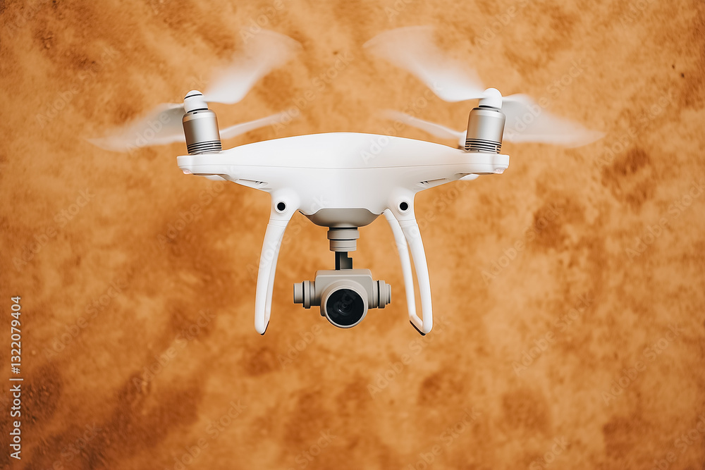Poster high above a rural landscape, a drone skillfully captures the intricate textures and patterns of an 