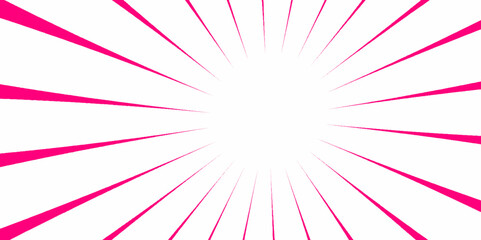 Abstract background with pink fondant color. Sunburst Pattern. Pink sunburst background. Pink and white rays in the white background.  Perfect for card backgrounds, book covers, posters, banners. 