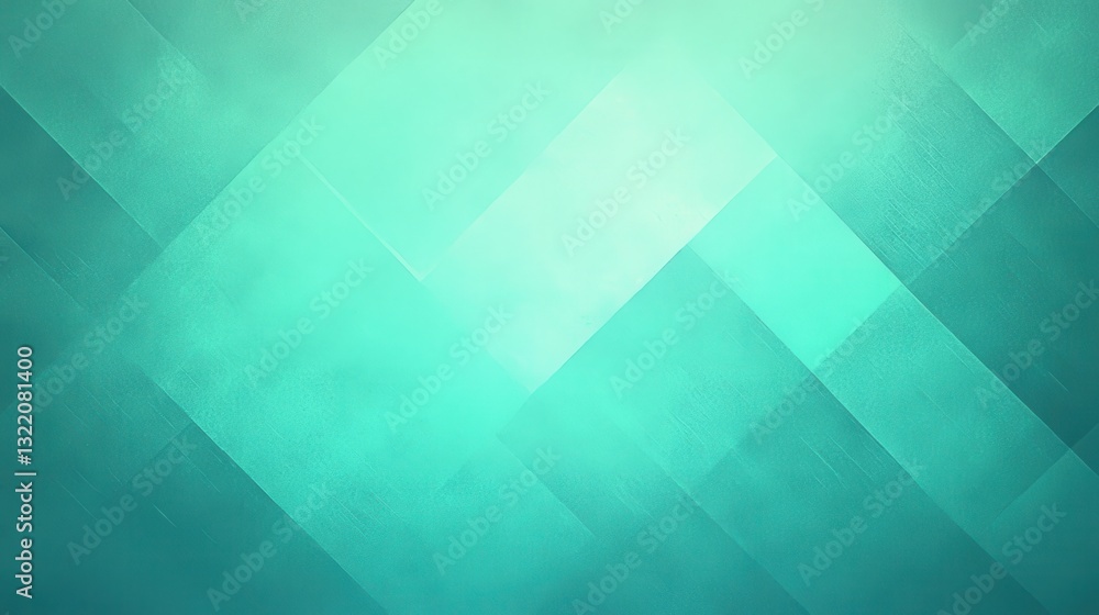 Poster geometric turquoise pattern with intersecting angular forms, generating vibrant visual energy across