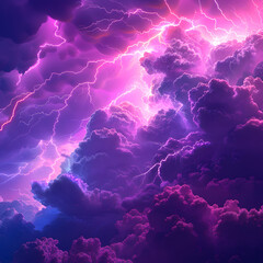 sky with clouds and lightning background