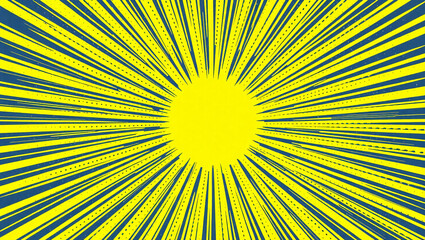 Fototapeta premium Radiant Yellow Sunburst – Bold and Energetic Graphic Design