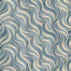 Abstract Blue and Beige Wavy Pattern Background