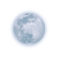 Glowing full moon isolated on transparent background © HTGanzo