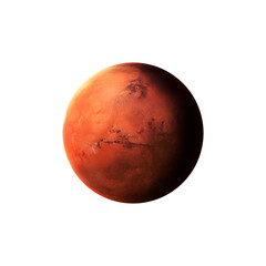 Planet Mars isolated on transparent background. 3D rendering © HTGanzo
