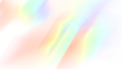 Rainbow light leak overlay effect isolated on transparent background