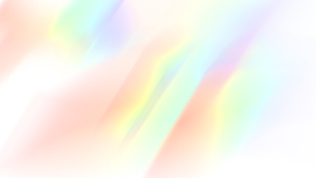 Rainbow light leak overlay effect isolated on transparent background