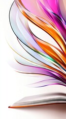   A close-up book image with a feather-shaped bookmark atop it