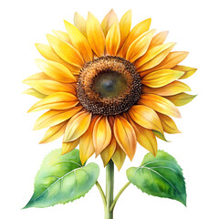 Obraz premium sunflower isolated on transparent background. PNG