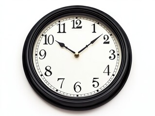 Classic wall clock with black frame