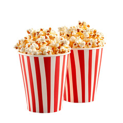 Two cups of popcorn ready for movie night fun and tasty treats