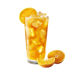 Refreshing iced orange drink perfect for summer thirst quenching delight