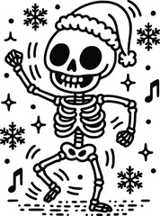 Funny Skeleton Christmas SVG – Spooky & Festive Holiday Design