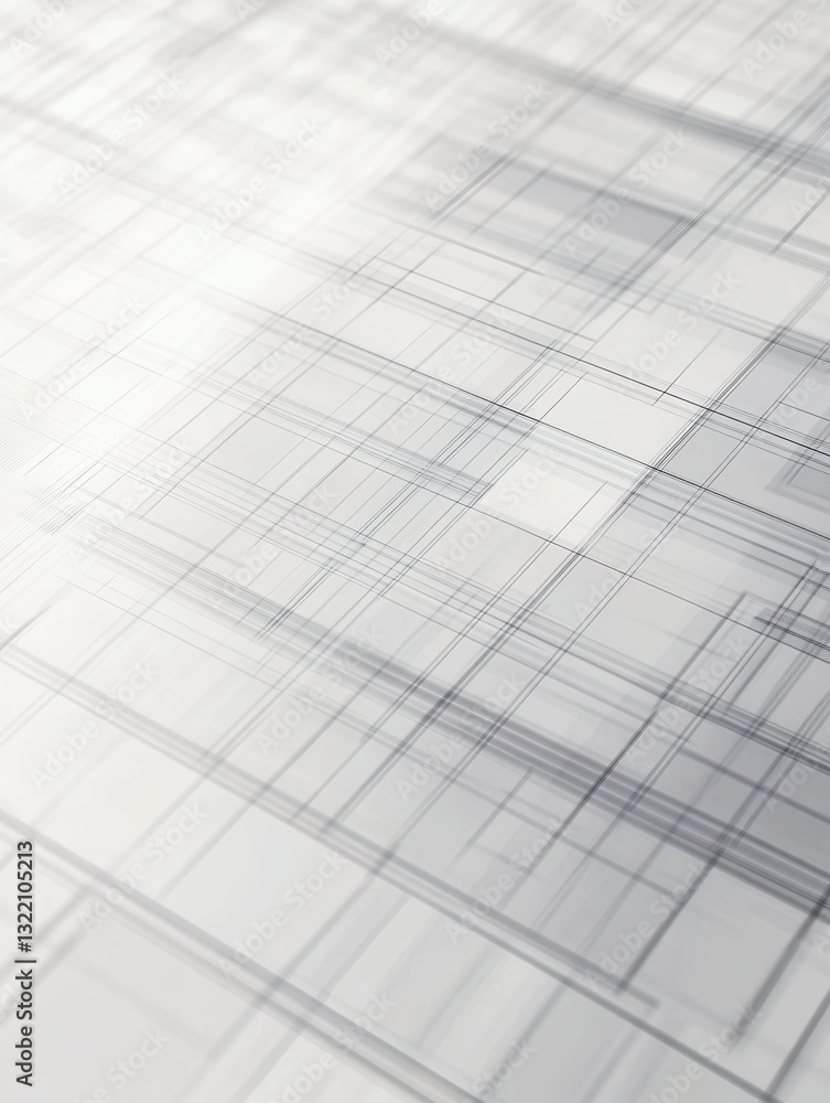 Poster Sleek UIUX wireframe background with soft grid lines and transparent elements for digital branding