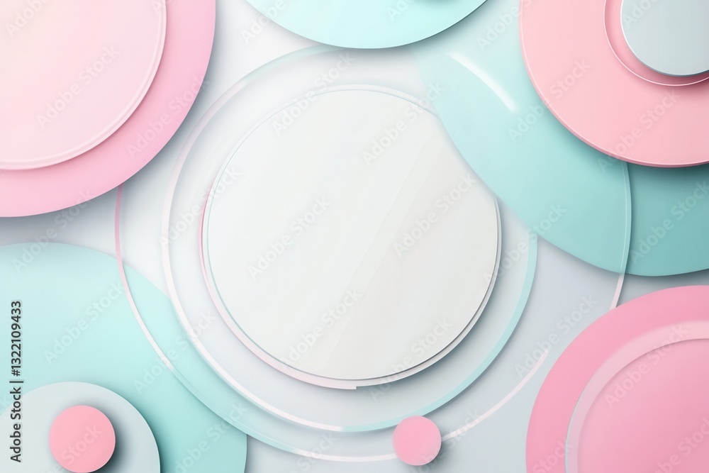 Poster Modern minimalist background with soft geometric shapes and smooth gradients for creative projects