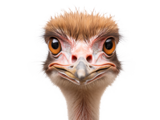 ostrich head isolated on white