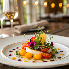 salad with salmon and vegetables