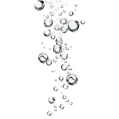 Sparkling water bubbles rising beautifully