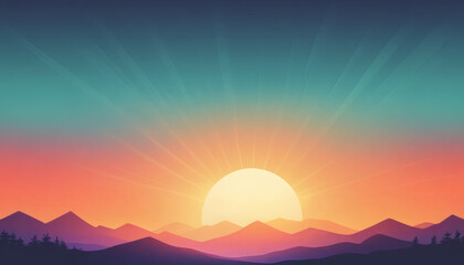 Dynamic Retro Noise Gradient with Glowing Summer Sunset Effect and Softly Textured Grain