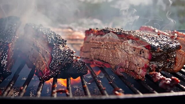 Saftige BBQ-Rippchen mit rauchiger Glasur frisch vom Grill