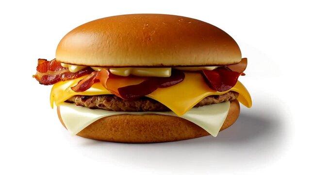 Cheeseburger mit knusprigem Speck und geschmolzenem K&auml;se