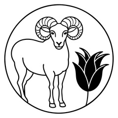 vector image of a bull