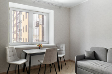 interior design. interior photography of an apartment for rent. One-room apartment with a simple and cozy design. High quality photo
