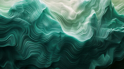 Obraz premium Abstract ocean-inspired textures with dynamic turquoise Emerald green to jade wallpaper with white smoke streams giving a fresh calming effect