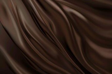 Rich brown flowing silk fabric with soft folds and luxurious curves