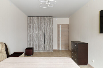 interior design. interior photography of an apartment for rent. One-room apartment with a simple and cozy design. High quality photo