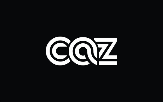 CAZ Creative Unique Modern Letter Logo Design. Stylized logo featuring a unique letter design, presenting abstract minimalist aesthetics and modern appeal.