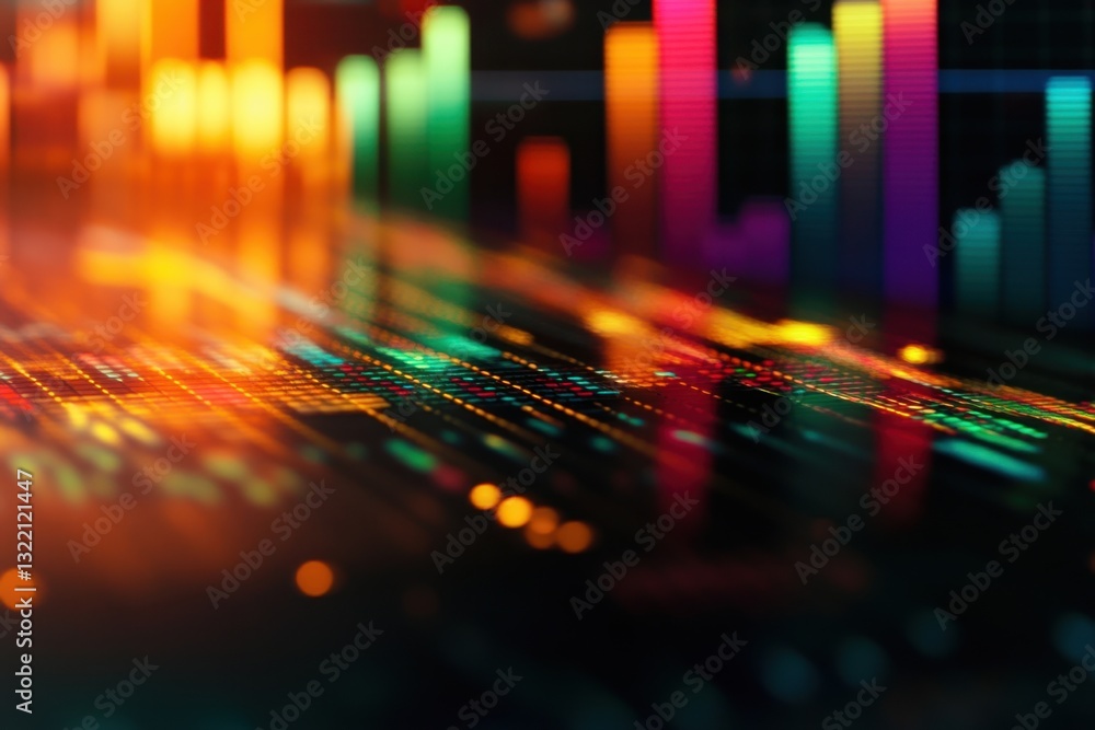 Poster this closeup photo showcases a bar chart placed on a table providing a detailed view of the charts d