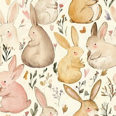 Modern design, perfect for Easter - themed projects, textiles, packaging, and digital prints.