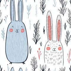 Modern design, perfect for Easter - themed projects, textiles, packaging, and digital prints.