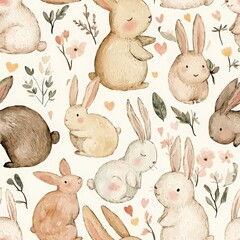 Modern design, perfect for Easter - themed projects, textiles, packaging, and digital prints.