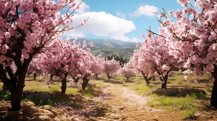 Цветущие миндальные сады
