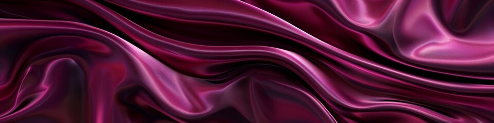 Fototapeta premium Wavy pink and magenta silk texture with elegant sheen and soft folds