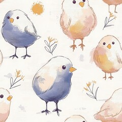 Modern design, perfect for Easter - themed projects, textiles, packaging, and digital prints.