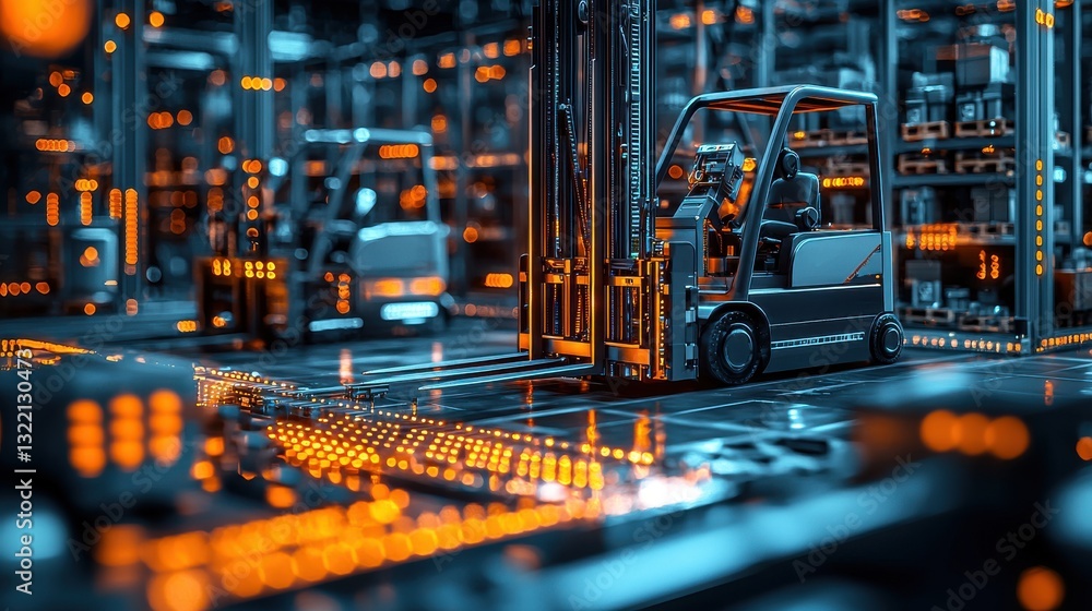 Poster revolutionizing warehouse operations automated robotics in global logistics centers