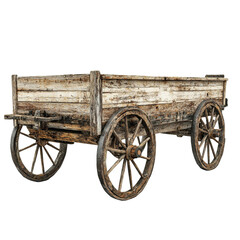 Fototapeta premium Rustic Wooden Wagon Old Time Charm