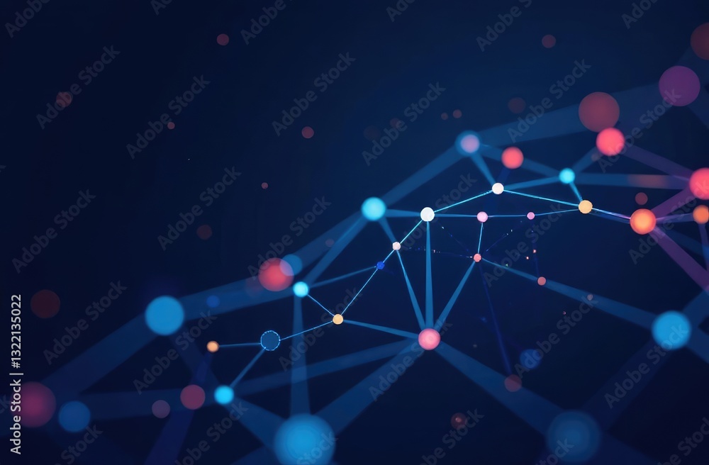 Poster connection dots and lines. technology background. abstract polygonal background. network concept