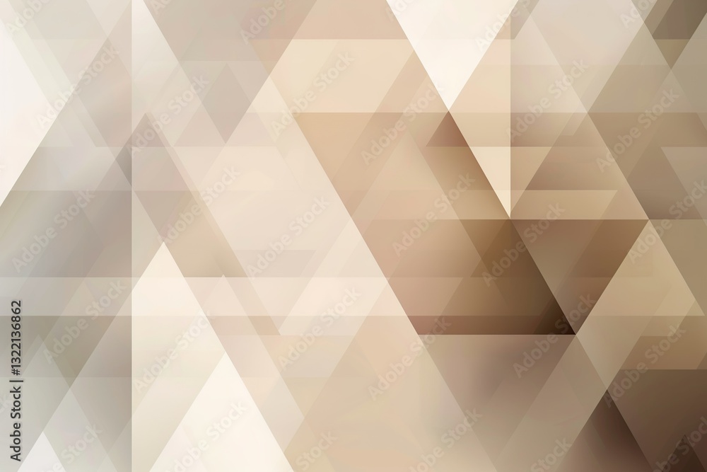 Poster faded triangle pattern in neutral earthy tones with abstract polygon design