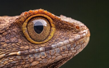 Close-up of a lizard, sharp scales, textured rough skin