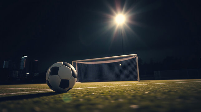 Urban Soccer Showdown A Clear Sky, Competitive Edge.