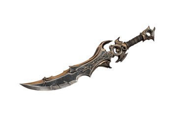 Fantasy sword isolated transparent background.
