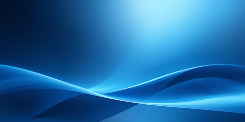 Naklejka premium A futuristic and dynamic abstract background featuring glowing blue waves with a smooth, digital texture. The vibrant light effects create depth and a modern, high-tech feel.