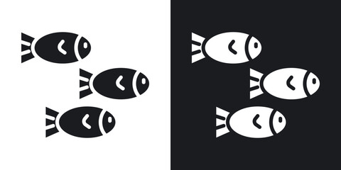 Shoal icons in solid black and white collection