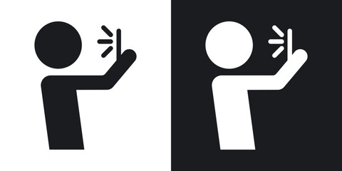 Selfie icons in solid black and white collection