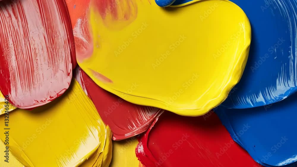 Poster vibrant colors of paint spread across a surface created for artistic expression in a creative studio