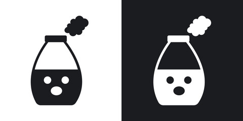 Humidifier icons in solid black and white collection